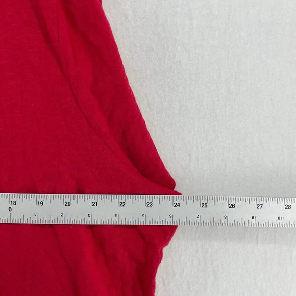 Talbots Blouse Womens Sz 2X Red Short Sleeve Paisley Studded V Neck Pullover Top - Picture 3 of 9